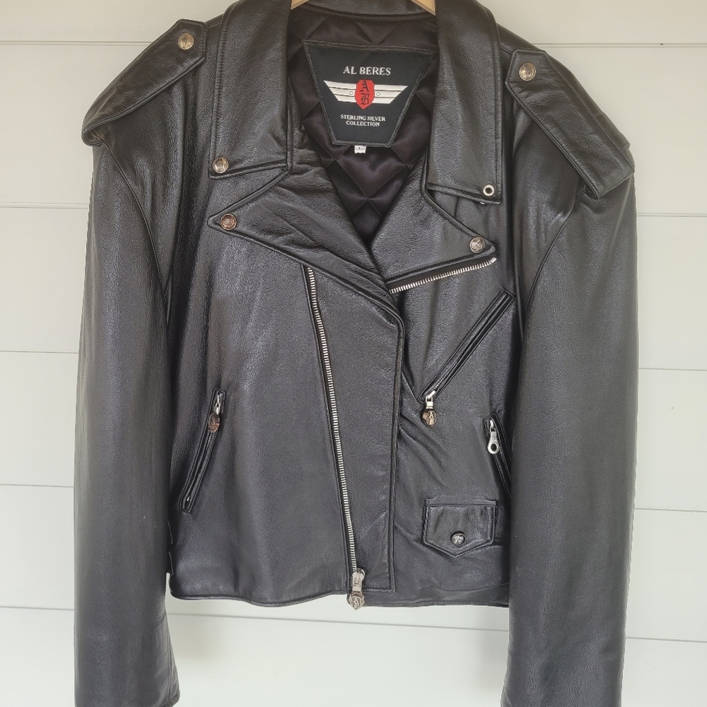 AL BERES LEATHER "MOTO" JACKET